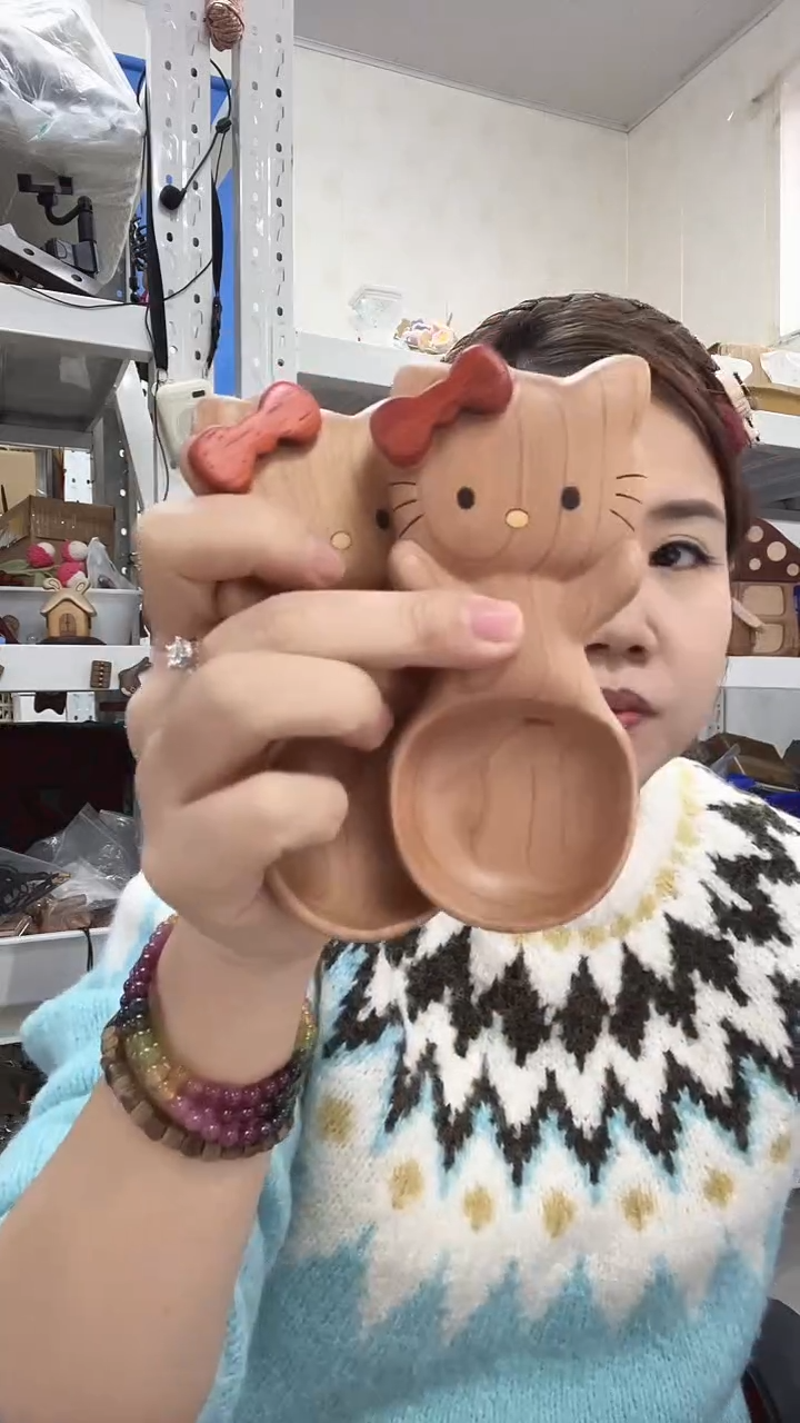木kt粉色咖啡勺    