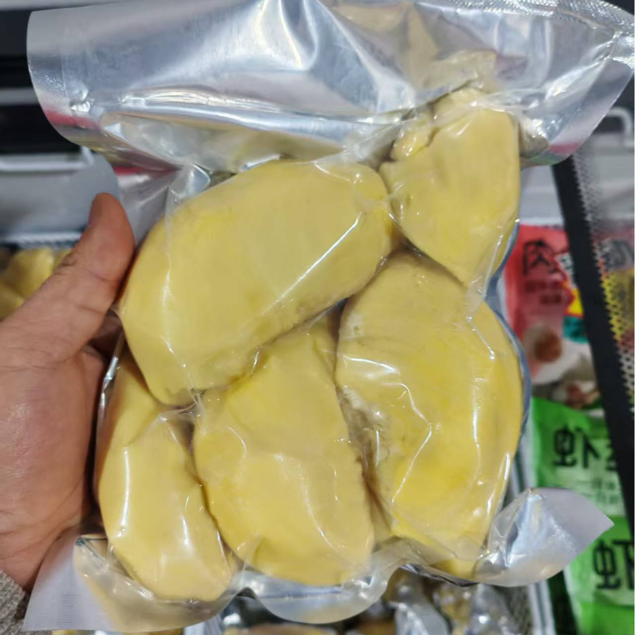 树熟金枕榴莲肉液氮冷冻榴莲肉发货两袋袋1600克三斤二两冷冻保存（如有夹生加热后吃介意勿拍）金枕泰王国