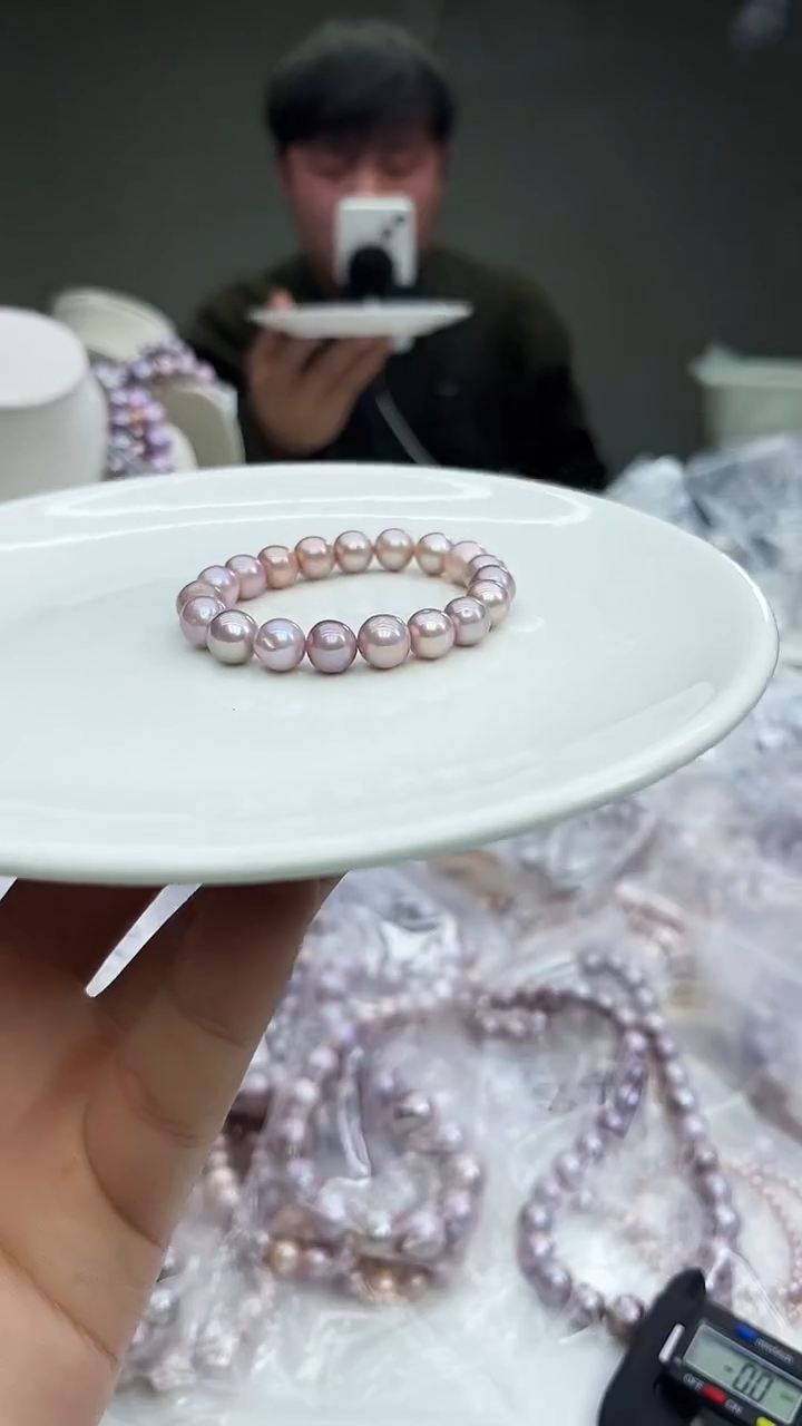 未镶嵌手链淡水珍珠紫色系手链