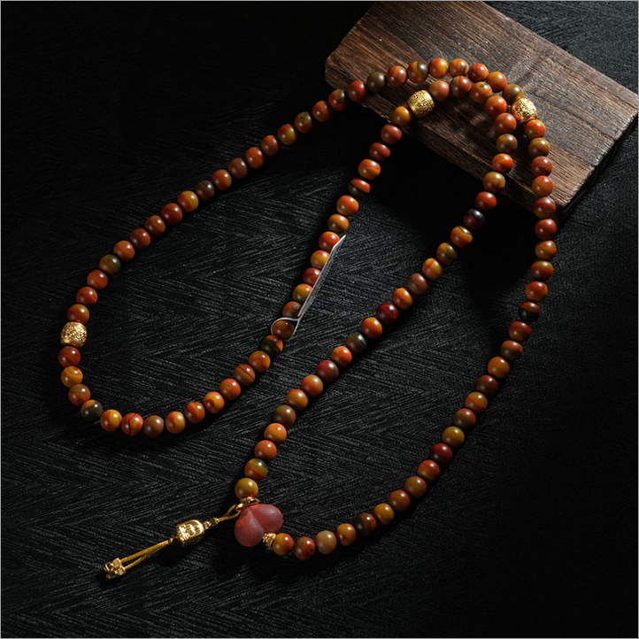 【老掌柜】南红包浆项链/6mm/B080107