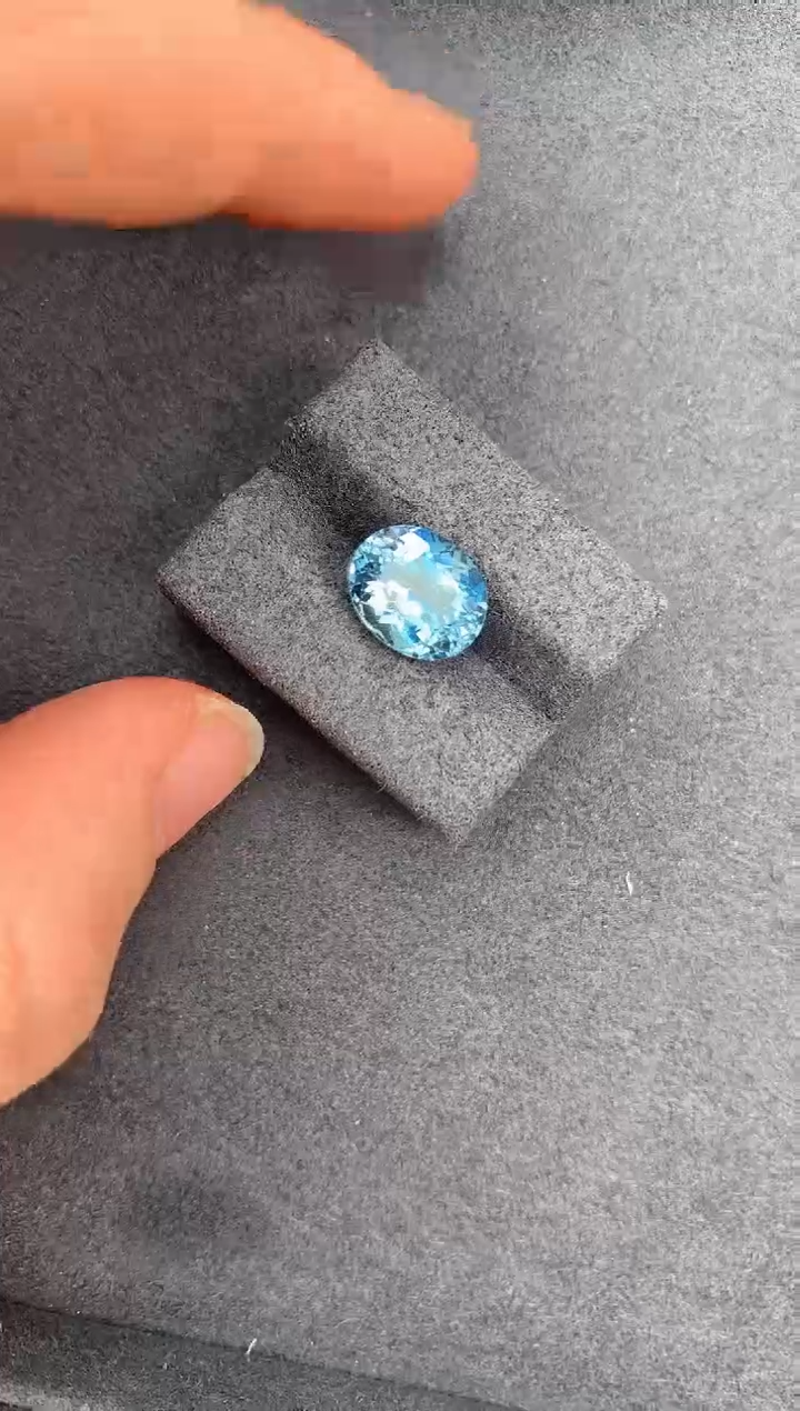 【闪购商品】海蓝宝石裸石未镶嵌3.4ct海蓝宝