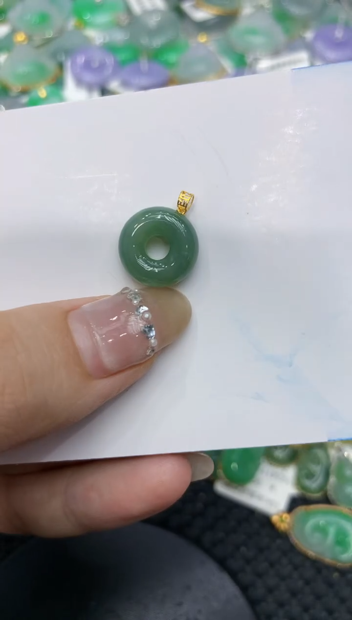 【闪购商品】翡翠颈饰18K金镶嵌222222222