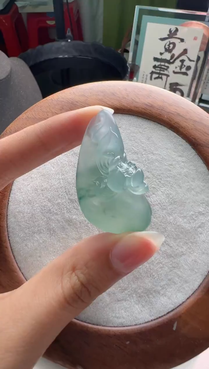 未镶嵌定制翡翠祉**茂好运莲莲