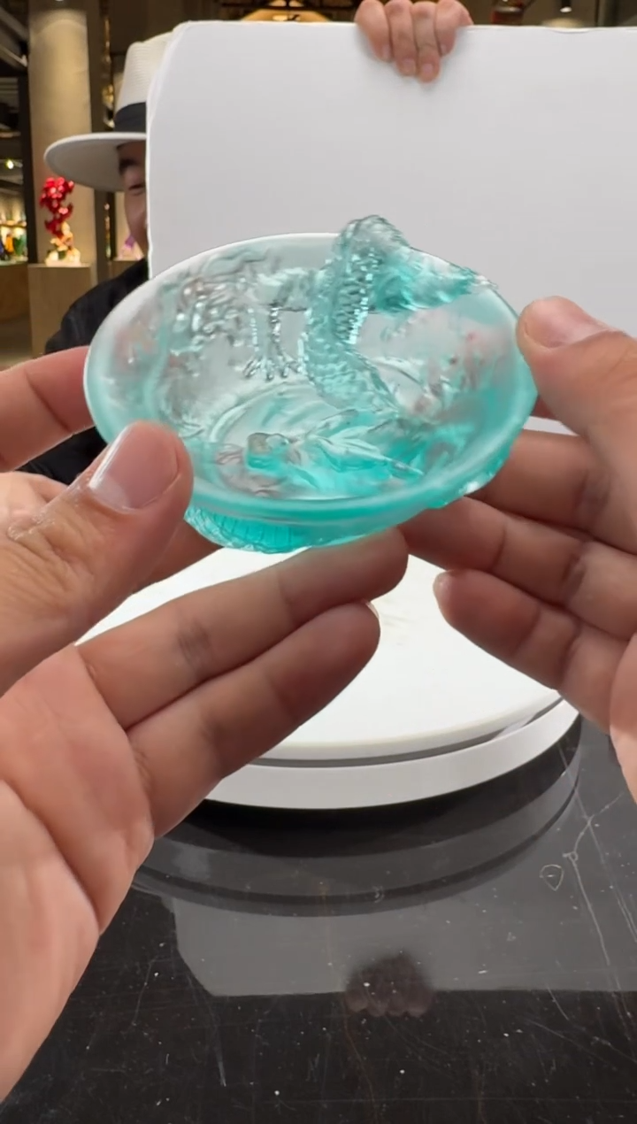 摆件天青色祥龙主人杯