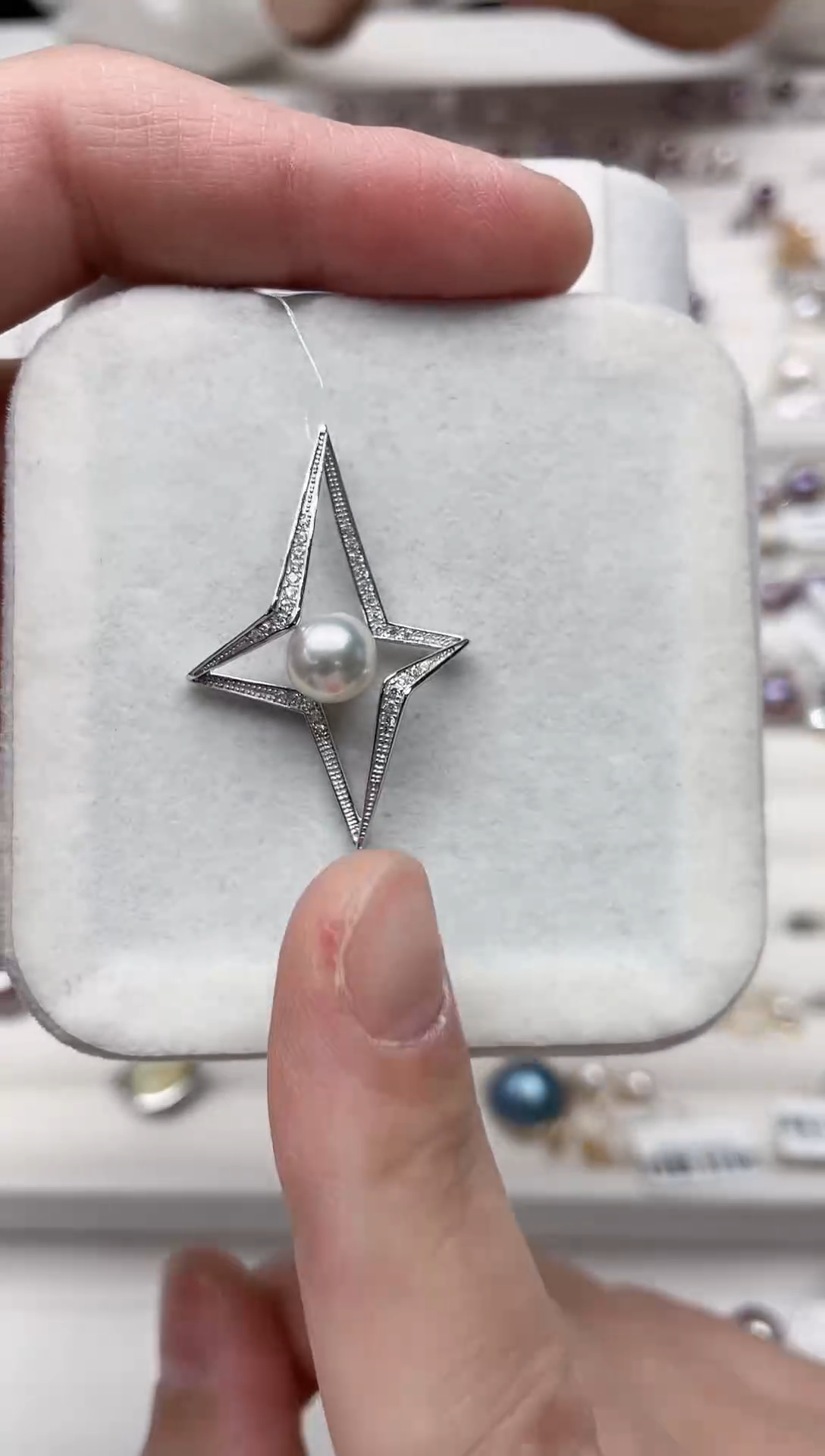 【闪购商品】海水珍珠吊坠(不含链)银S925镶嵌吊坠