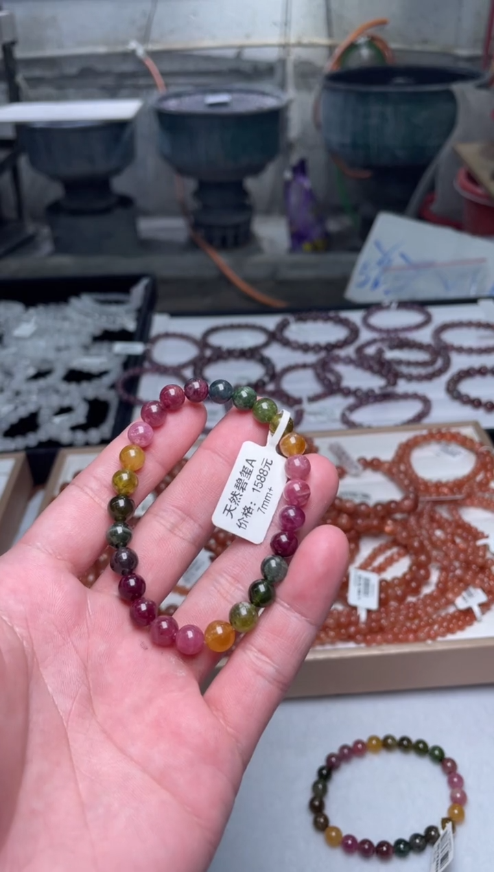 【闪购商品】碧玺手串未镶嵌碧玺7多样性发其一