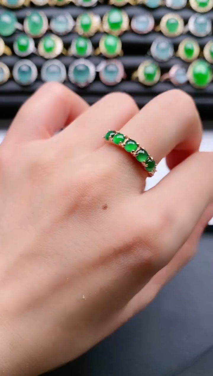 【闪购商品】翡翠戒指银S925镶嵌111111