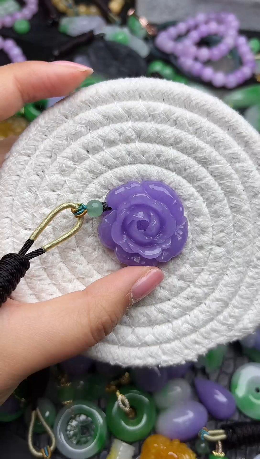 颈饰未镶嵌翡翠缅甸翡翠吊坠