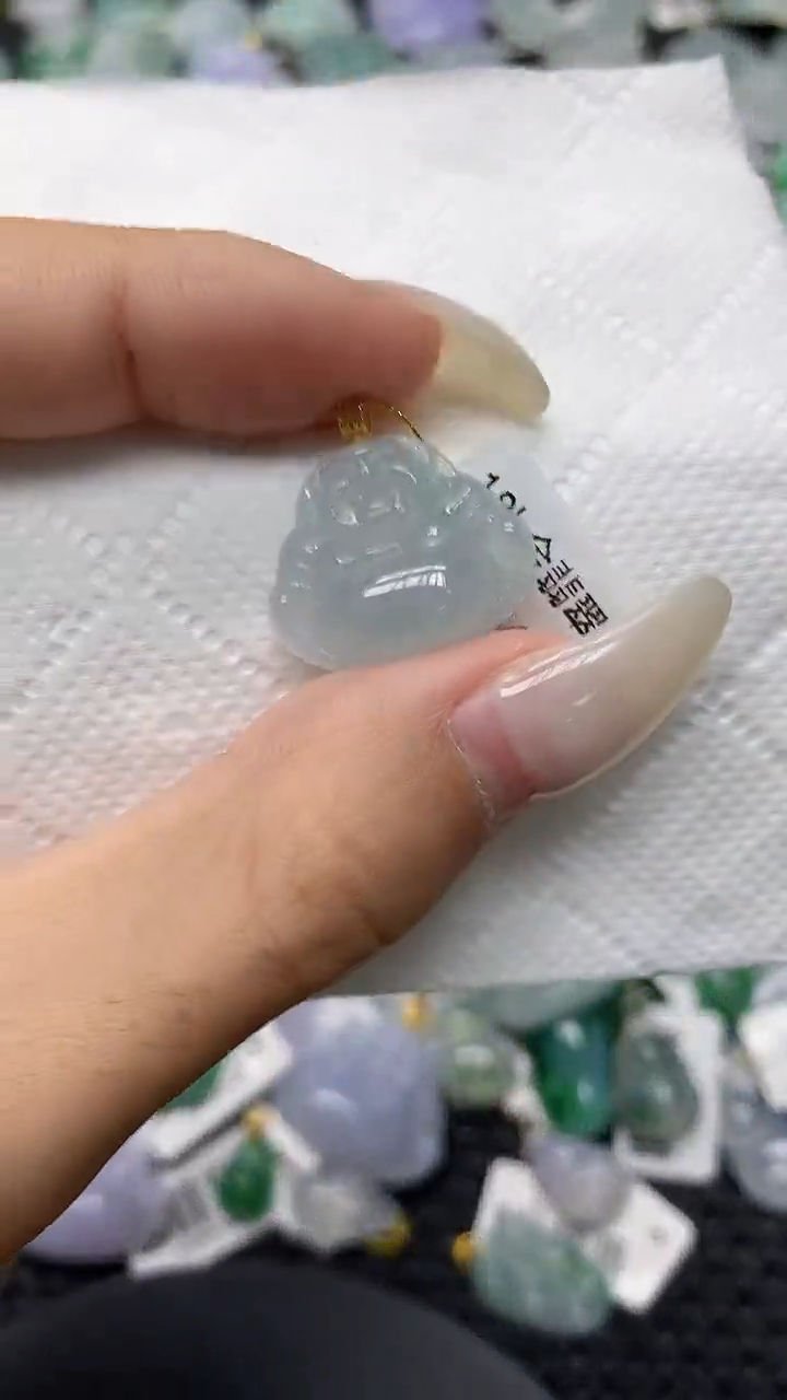 颈饰18K金镶嵌翡翠11111111111