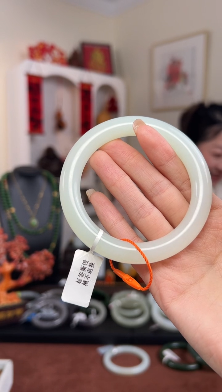 【闪购商品】和田玉S19-未镶嵌手镯59mm