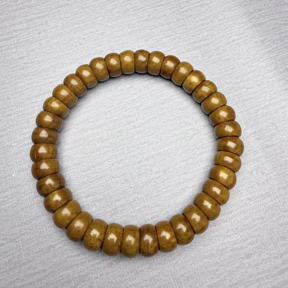 1.1mm紫金鼠精工雕刻金饭碗大肠绕指柔男女款文玩手串