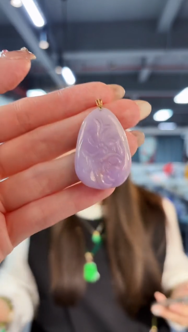 【闪购商品】翡翠颈饰18K金镶嵌缅料A货/支持复检/一件