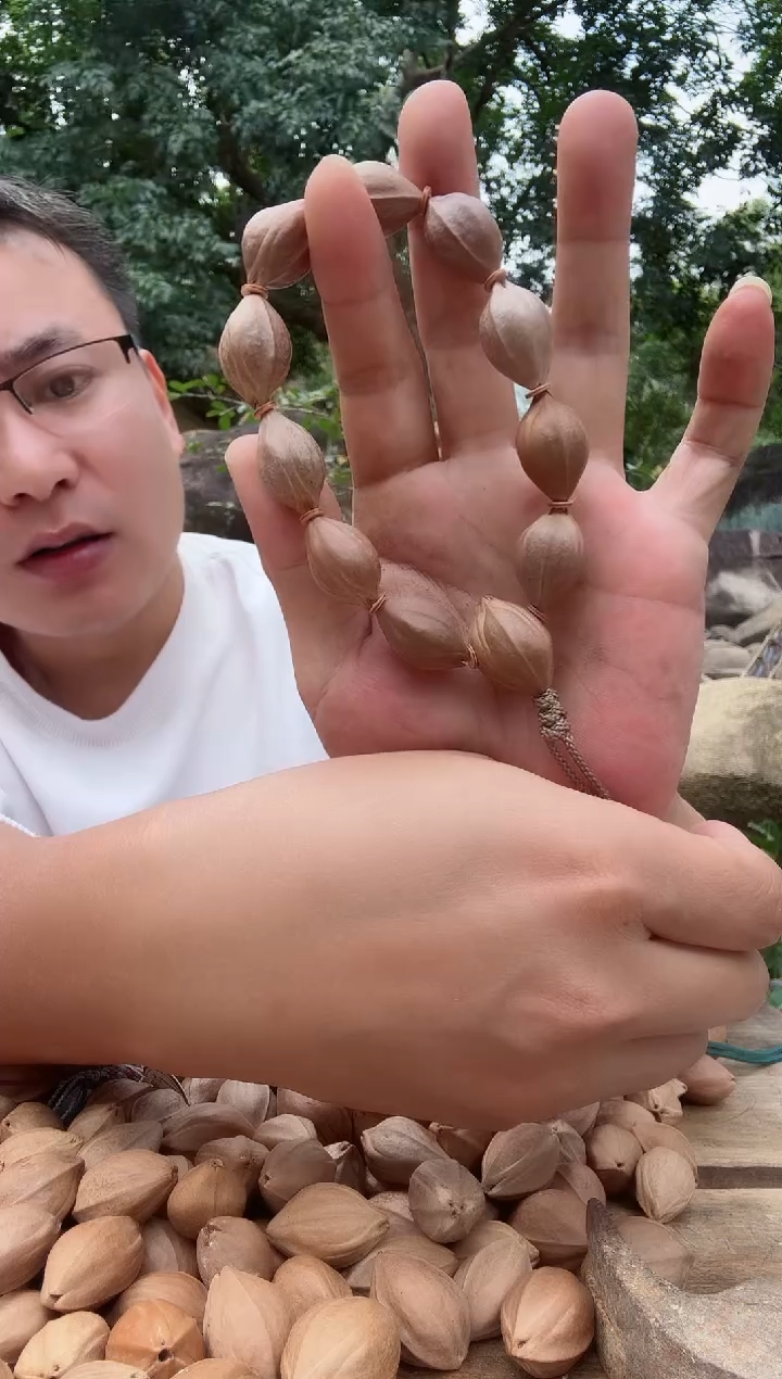 【闪购商品】橄榄核手串1524三面佛梅林铁核原生态素串1080