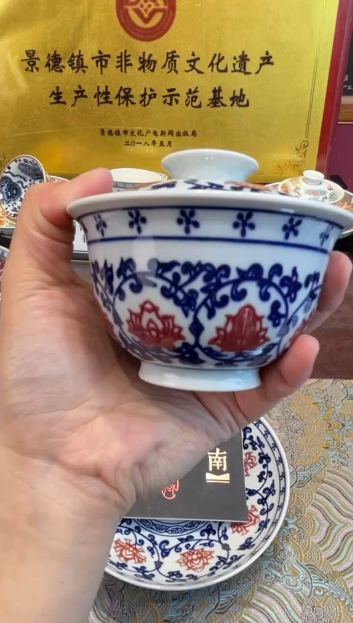 杯子瓷景德镇源头工厂生产，手工手绘