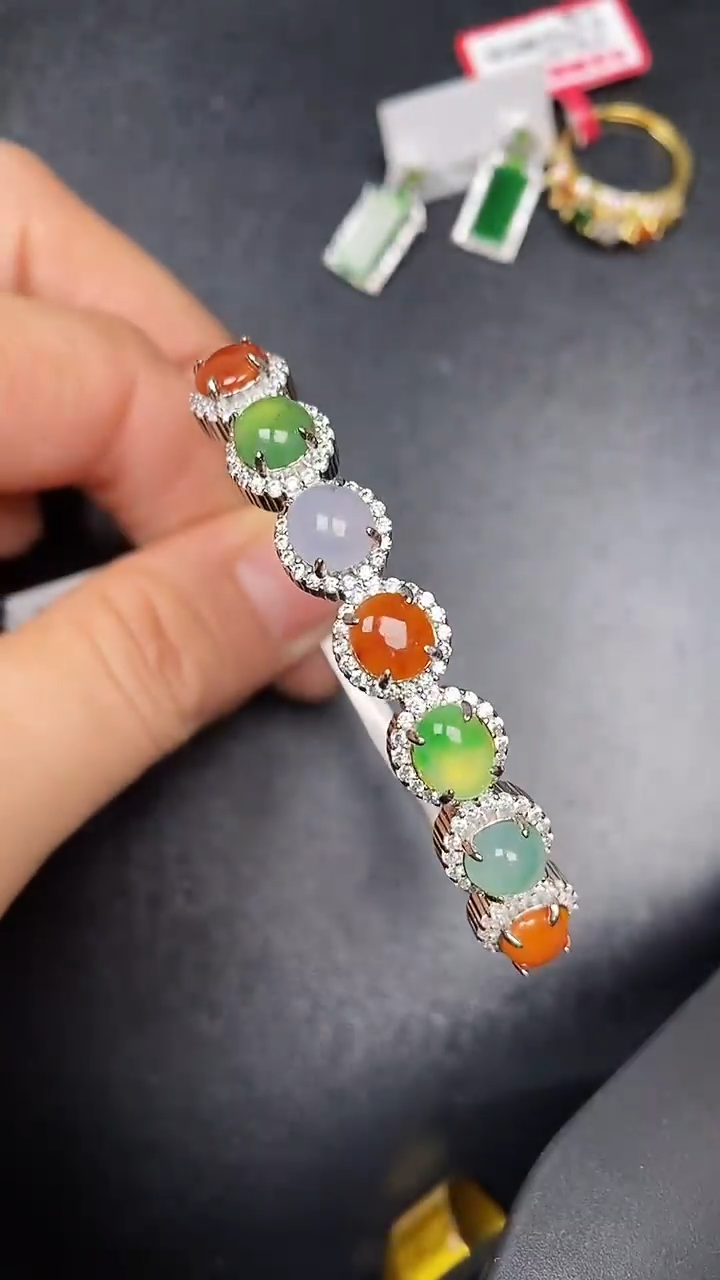 银S925镶嵌戒指翡翠3200