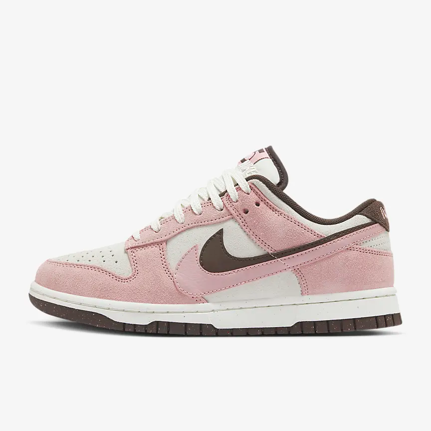 NIKE/耐克女鞋Dunk灰粉棕叠勾 复古休闲运动板鞋HV1799-161