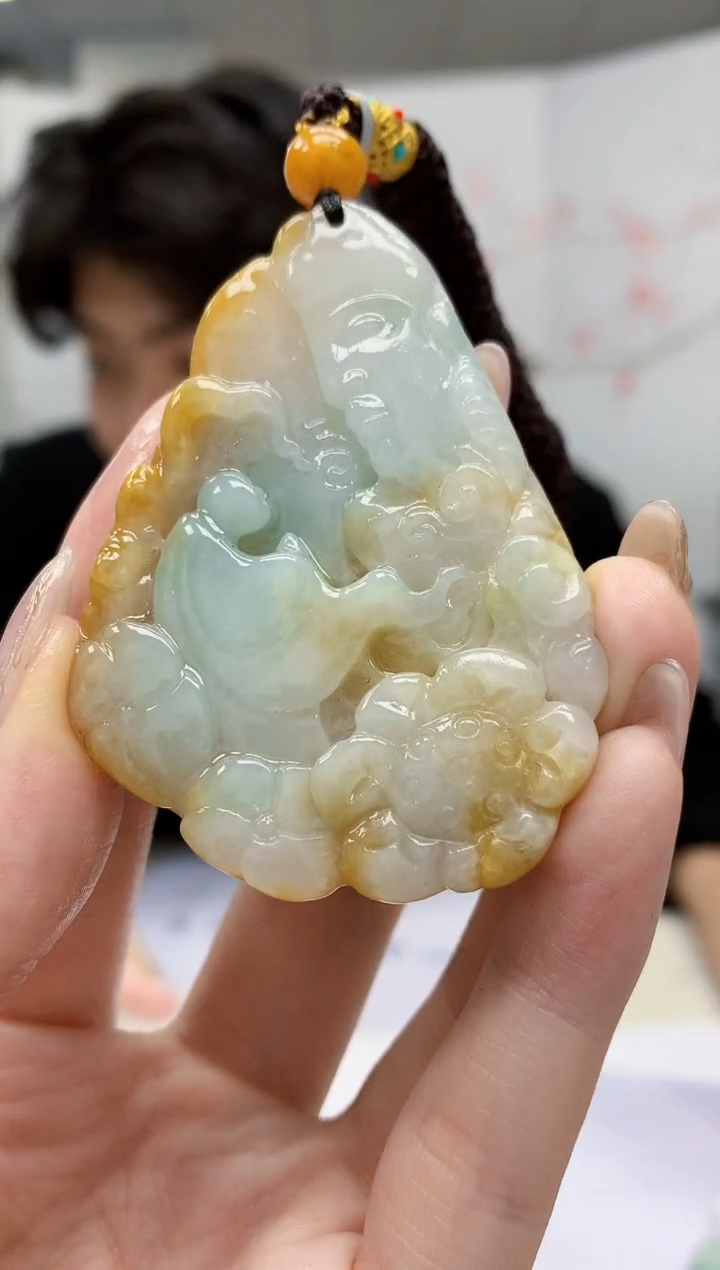 【闪购商品】定制翡翠未镶嵌5145jw-毛货挂件48
