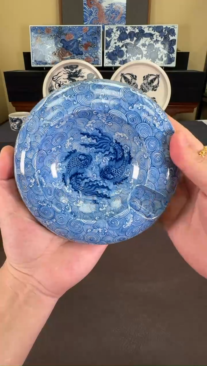 【闪购商品】羿器窑海水鲲雪茄缸