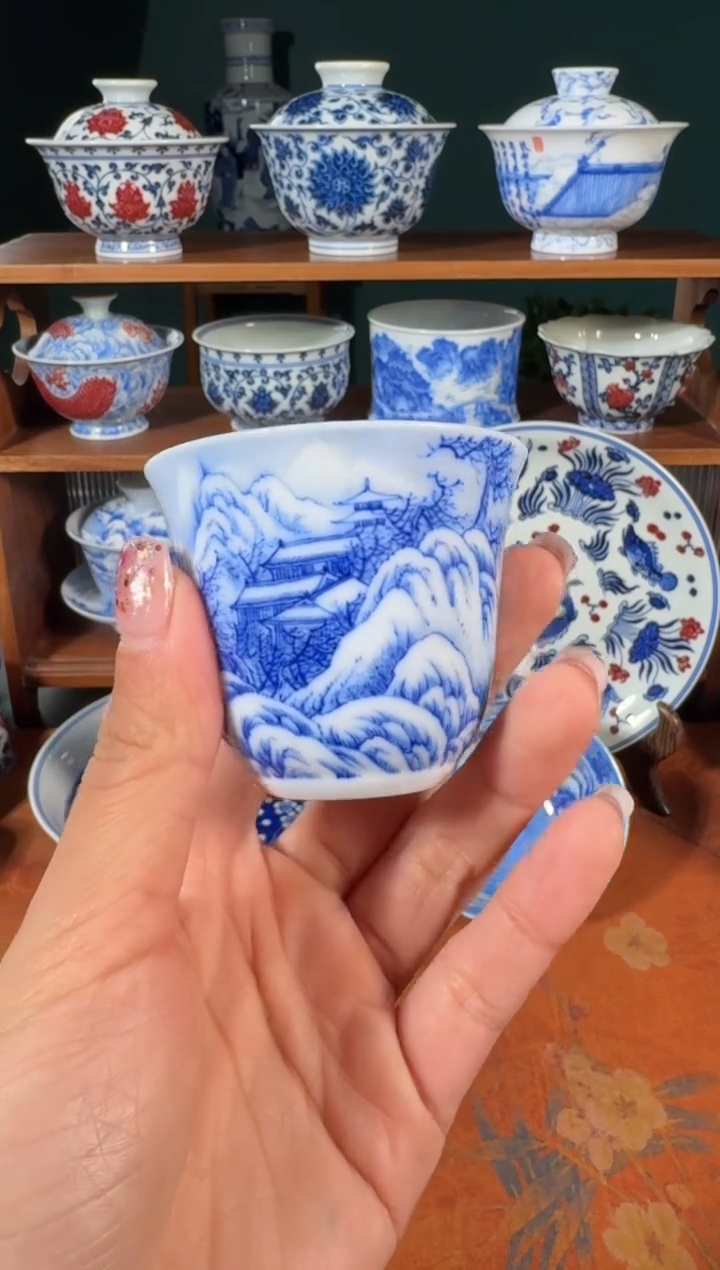【闪购商品】杯画堂春雪景闻香杯