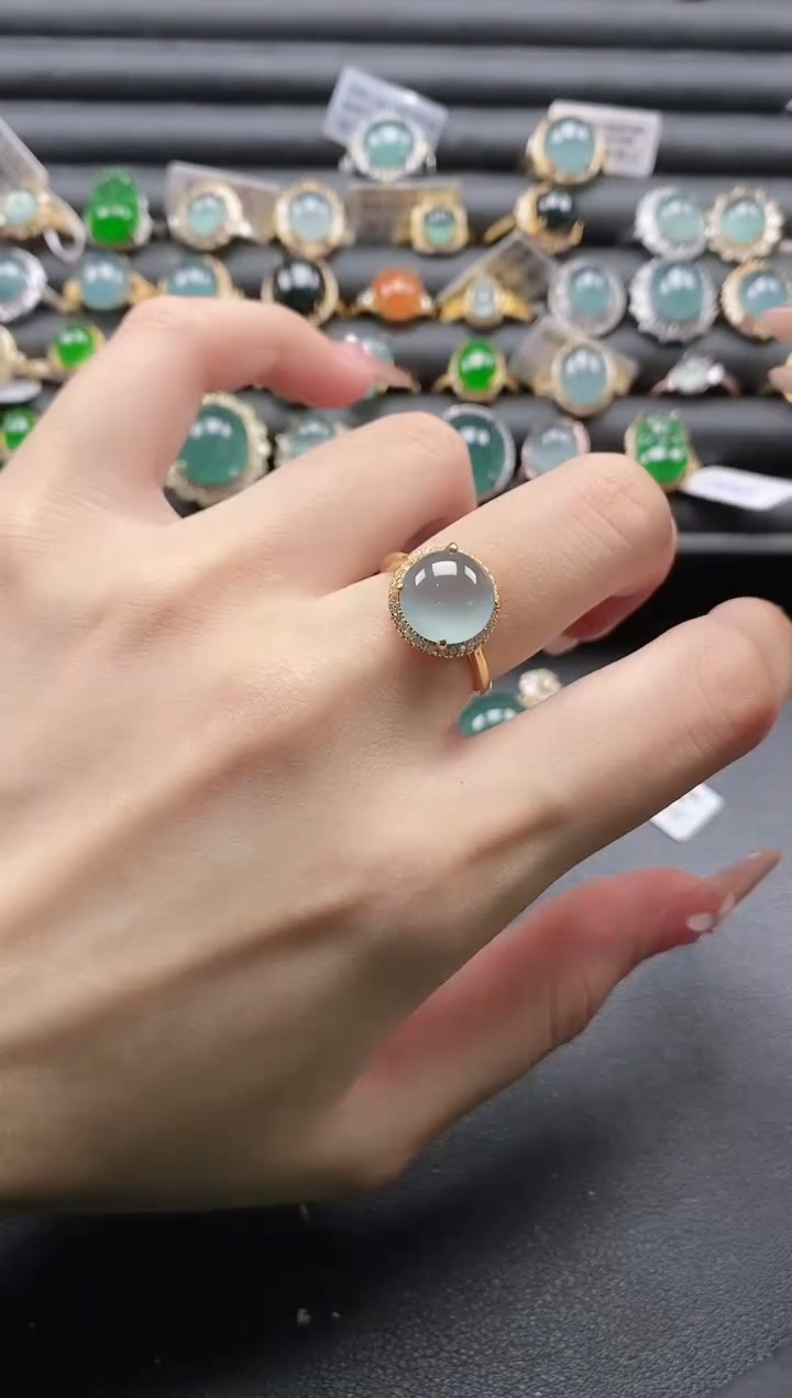 【闪购商品】翡翠戒指银S925镶嵌11111