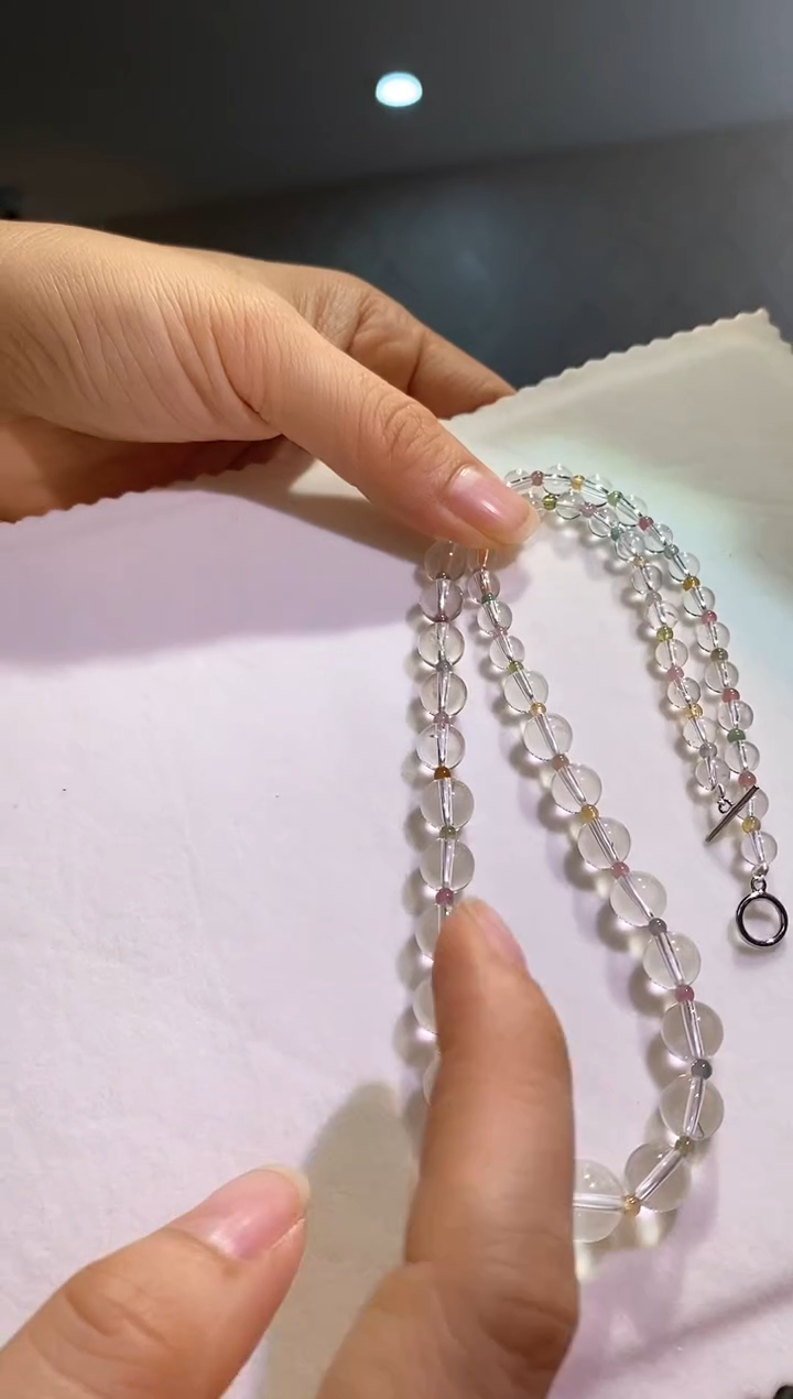 未镶嵌项链水晶天然水晶塔链项链