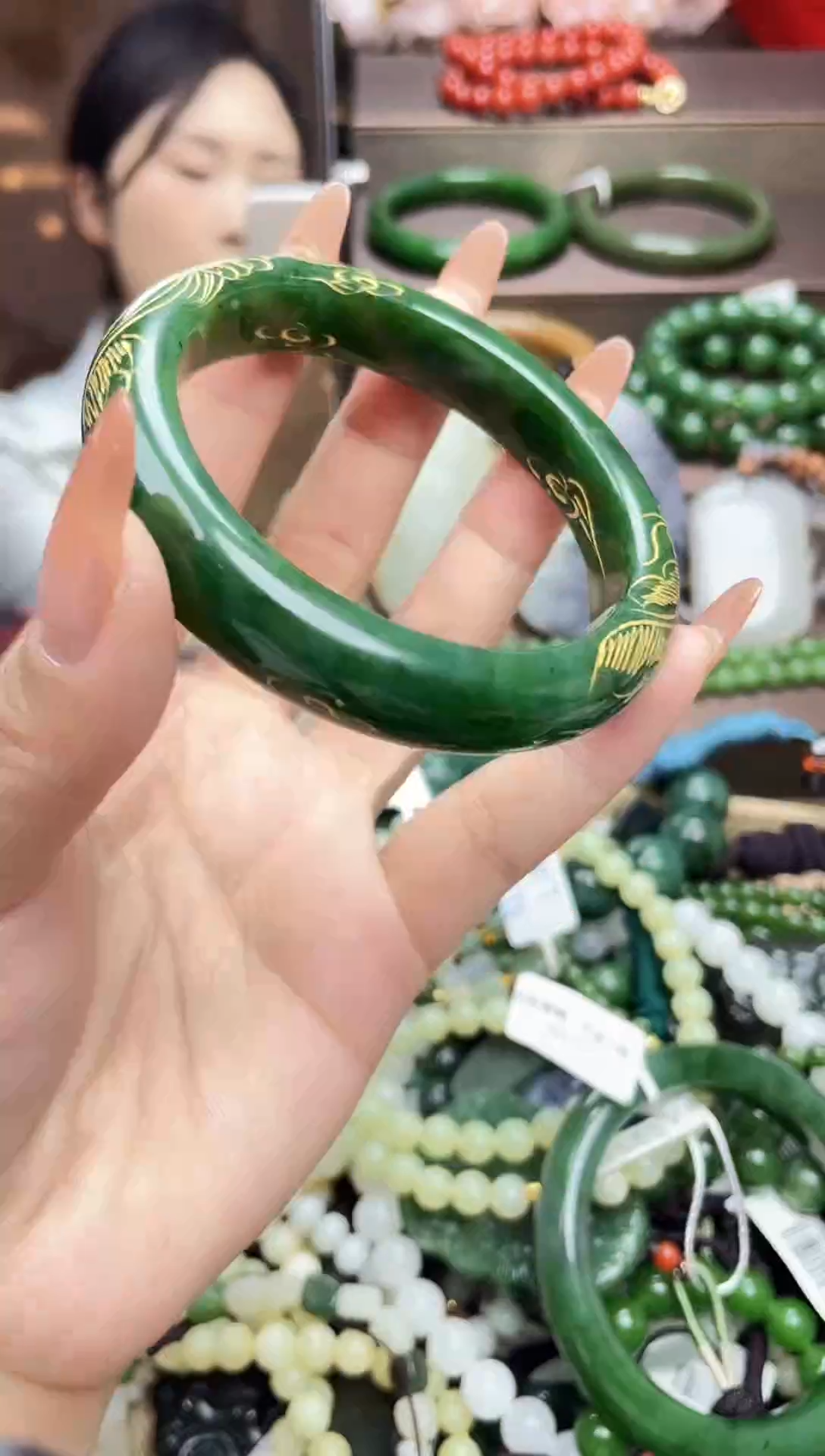 未镶嵌手镯和田玉未镶嵌和田玉多样性拍一发一58-59