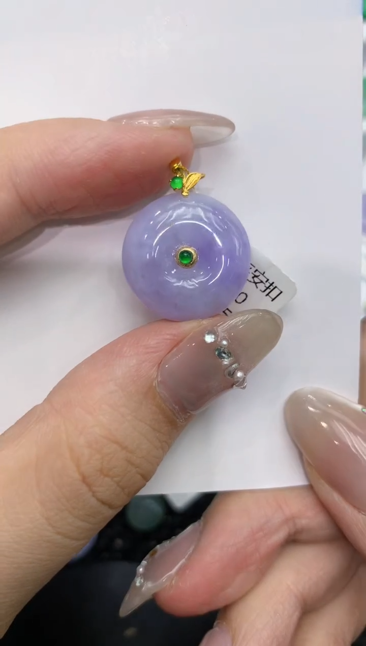 【闪购商品】翡翠颈饰18K金镶嵌222222222