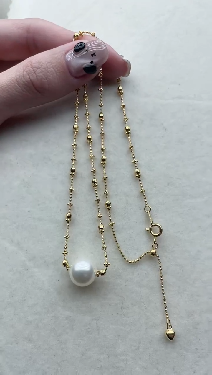 【闪购商品】海水珍珠套链银S925镶嵌120