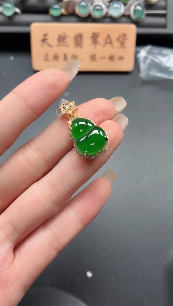 银S925镶嵌戒指翡翠111