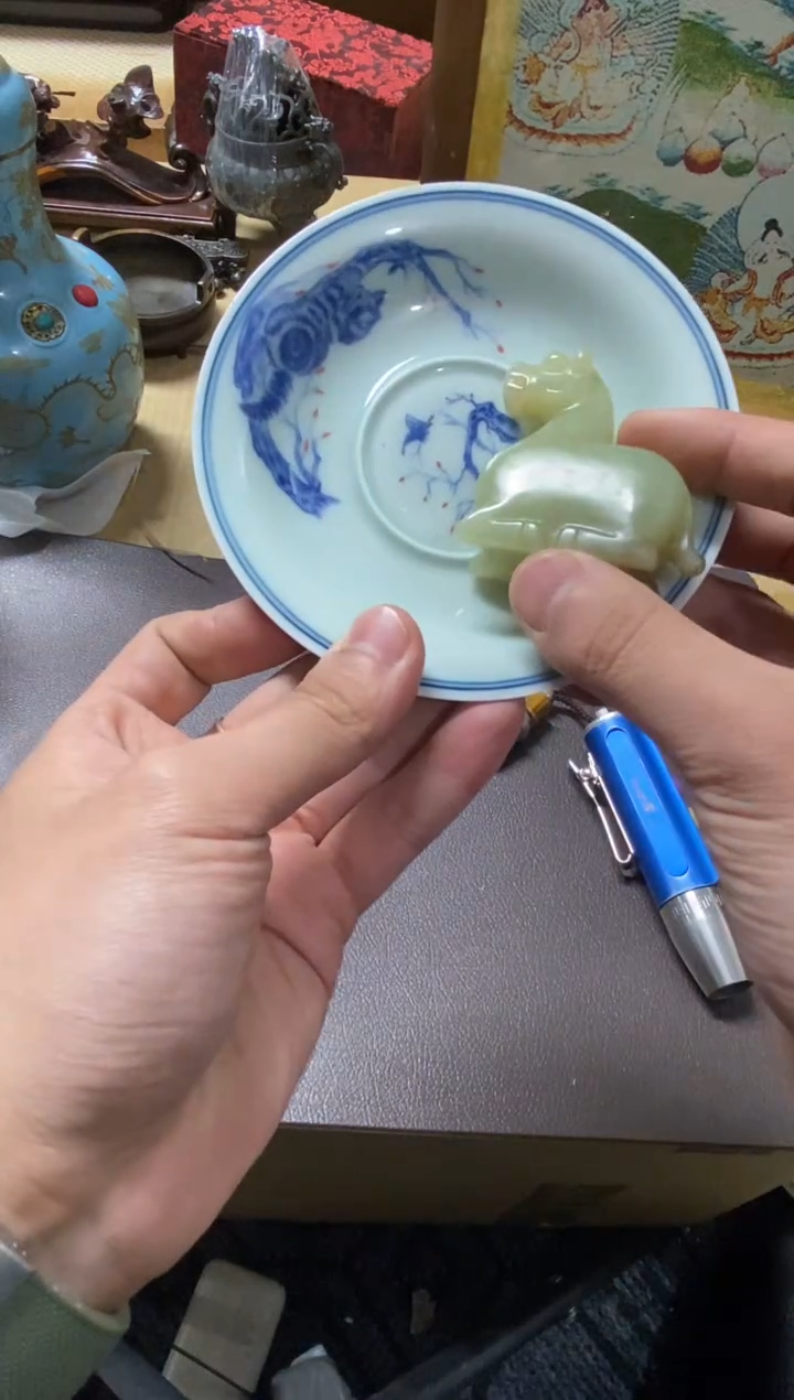 阿***座高缘中古美术工艺品