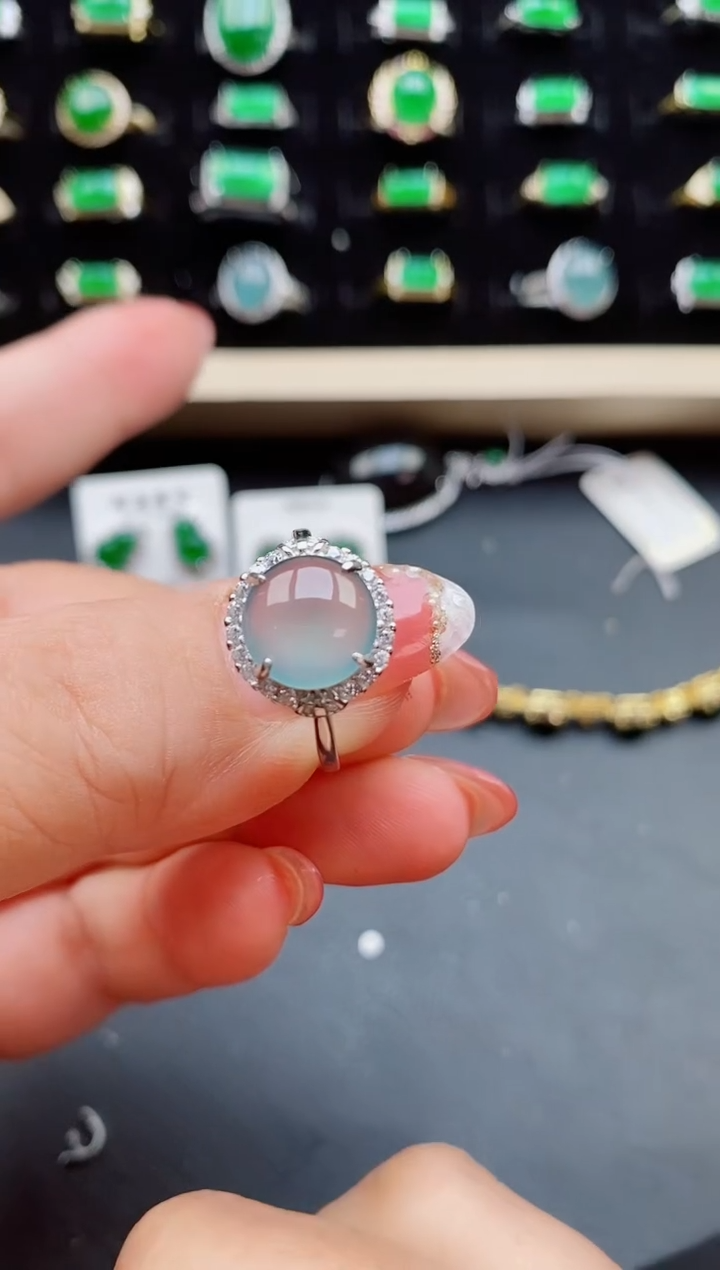 【闪购商品】翡翠戒指银S925镶嵌50805501