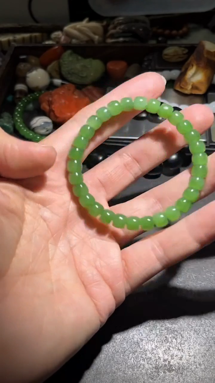 未镶嵌手串和田玉pz1225-29约7mm