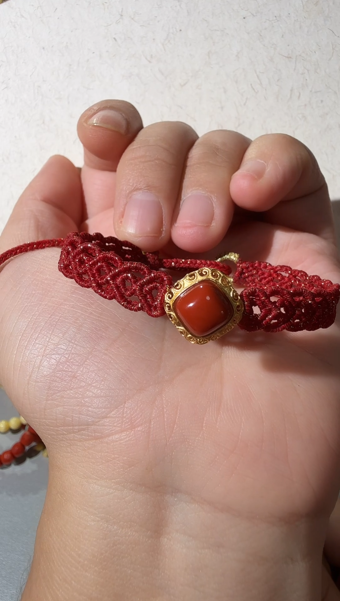 银S925镀金镶嵌手链南红玛瑙南红手链多样性发货