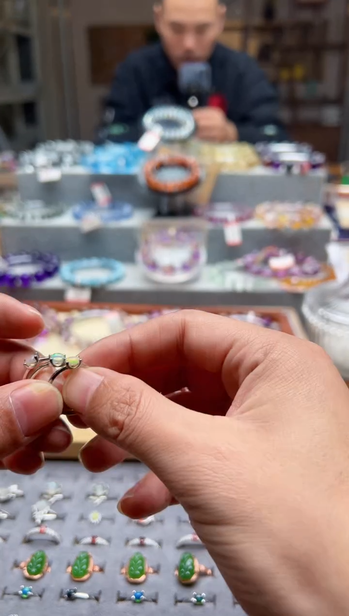 未镶嵌手链水晶欧泊戒指