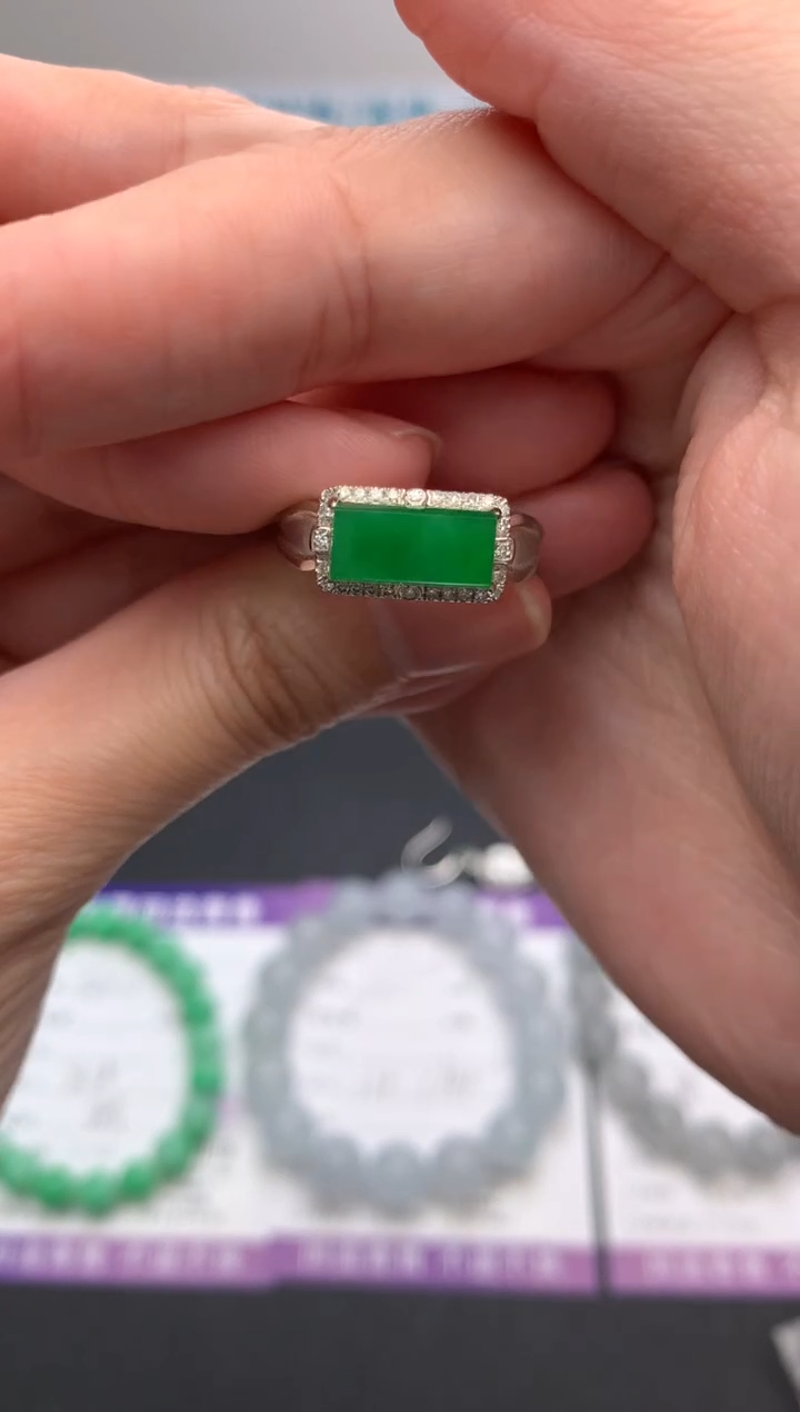 【闪购商品】定制翡翠18K金镶嵌模式推广期24小时鉴赏期