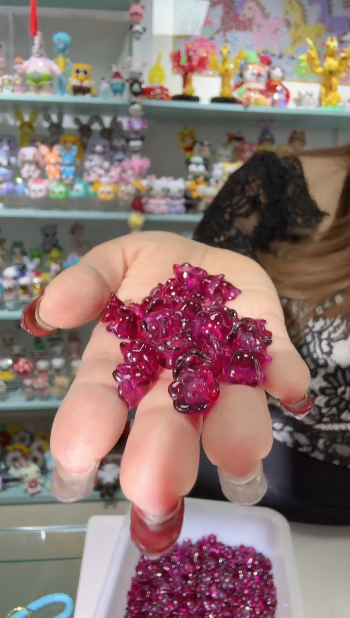 玻璃0719铃兰花100个紫罗蓝