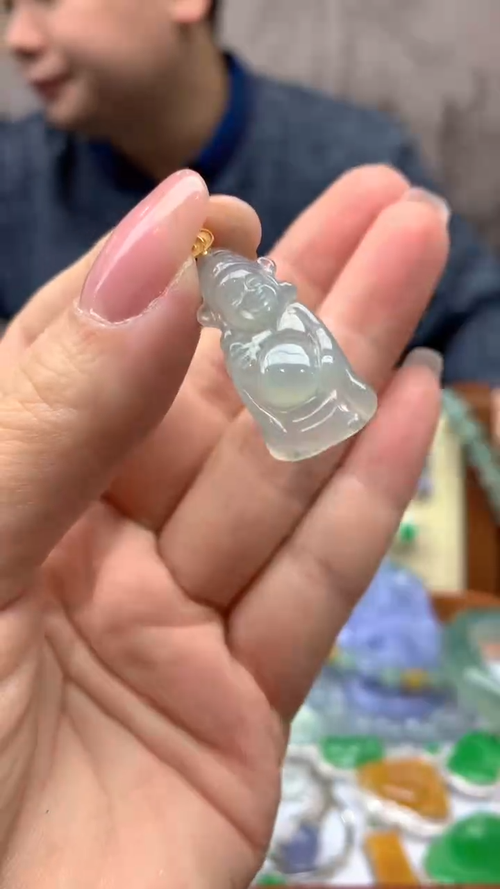 【闪购商品】翡翠颈饰18K金镶嵌14-天然翡翠