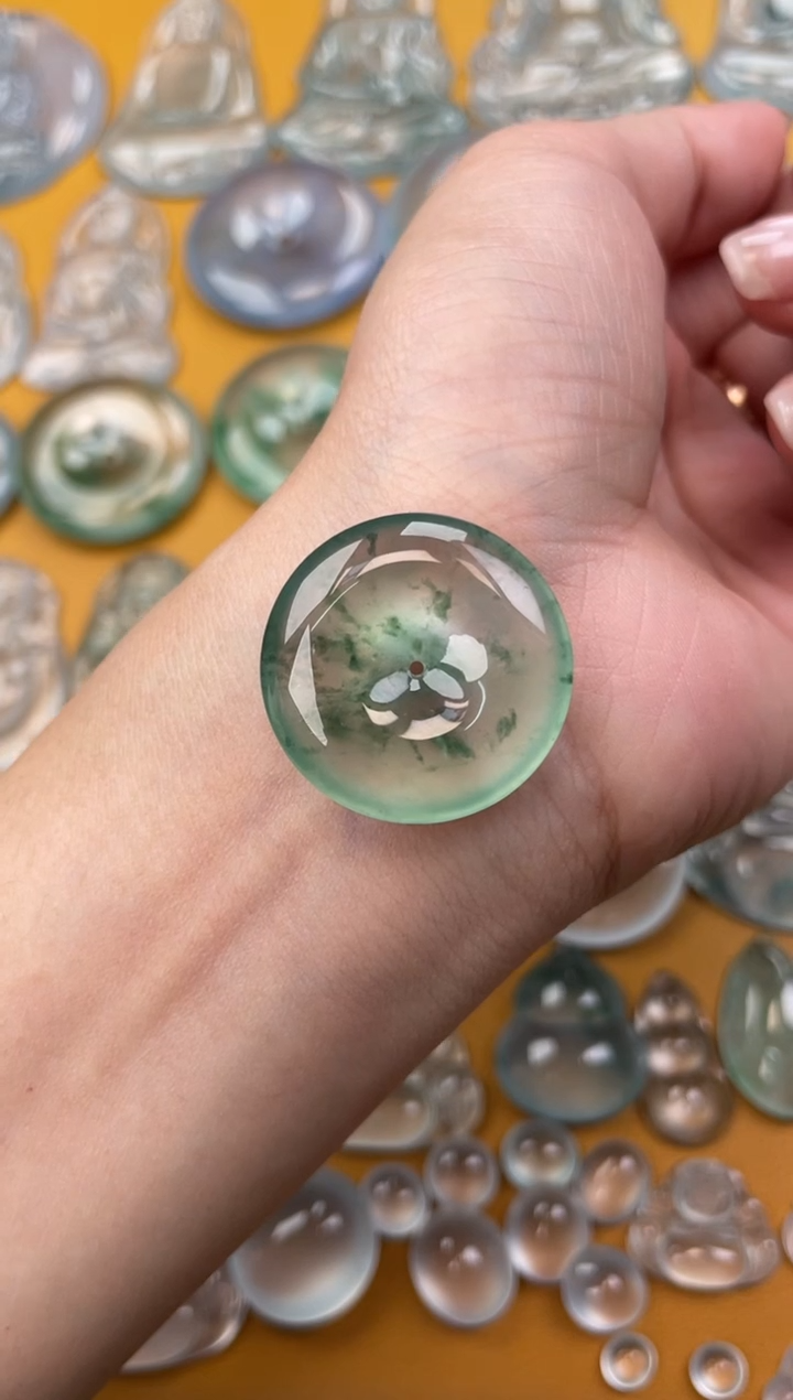 翡翠未镶嵌吊坠(不含链)平安扣 26.7 5.7