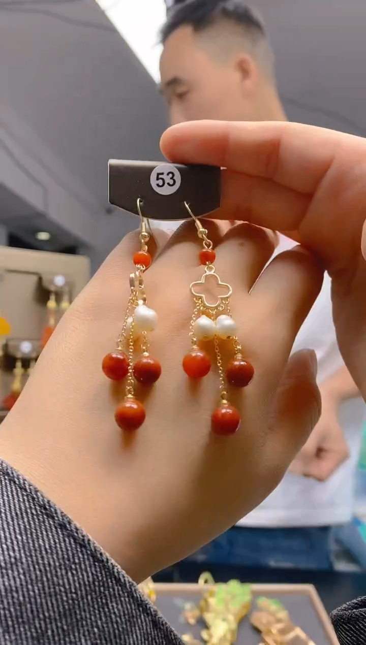 【闪购商品】翡翠耳饰合金0435翡翠耳钩