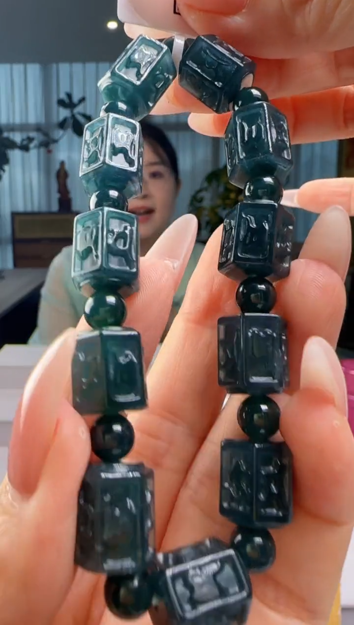 未镶嵌手串翡翠多样性发其一YJ@@60B7J13630