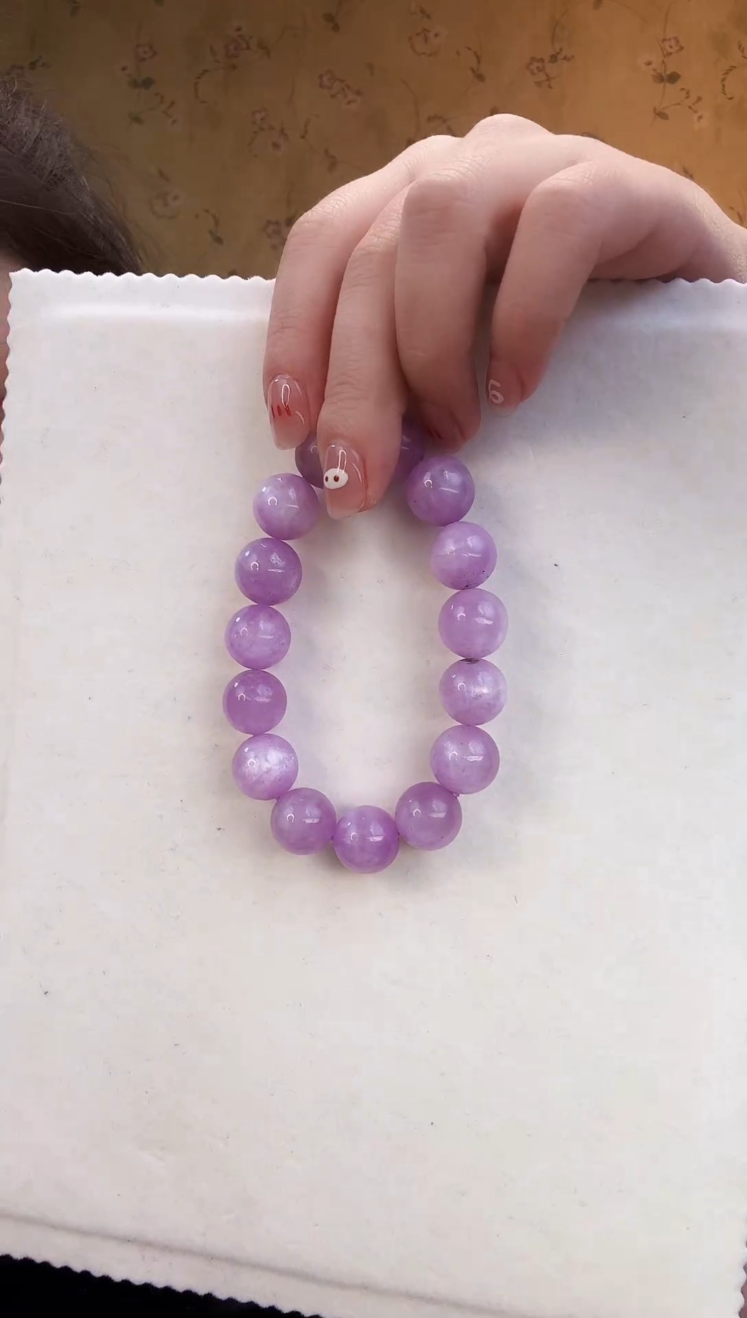 【闪购商品】锂辉石手串未镶嵌紫锂辉手串微瑕14M