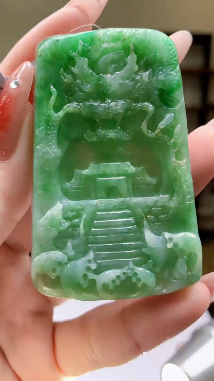 【闪购商品】定制翡翠未镶嵌1071ry-毛货挂件19