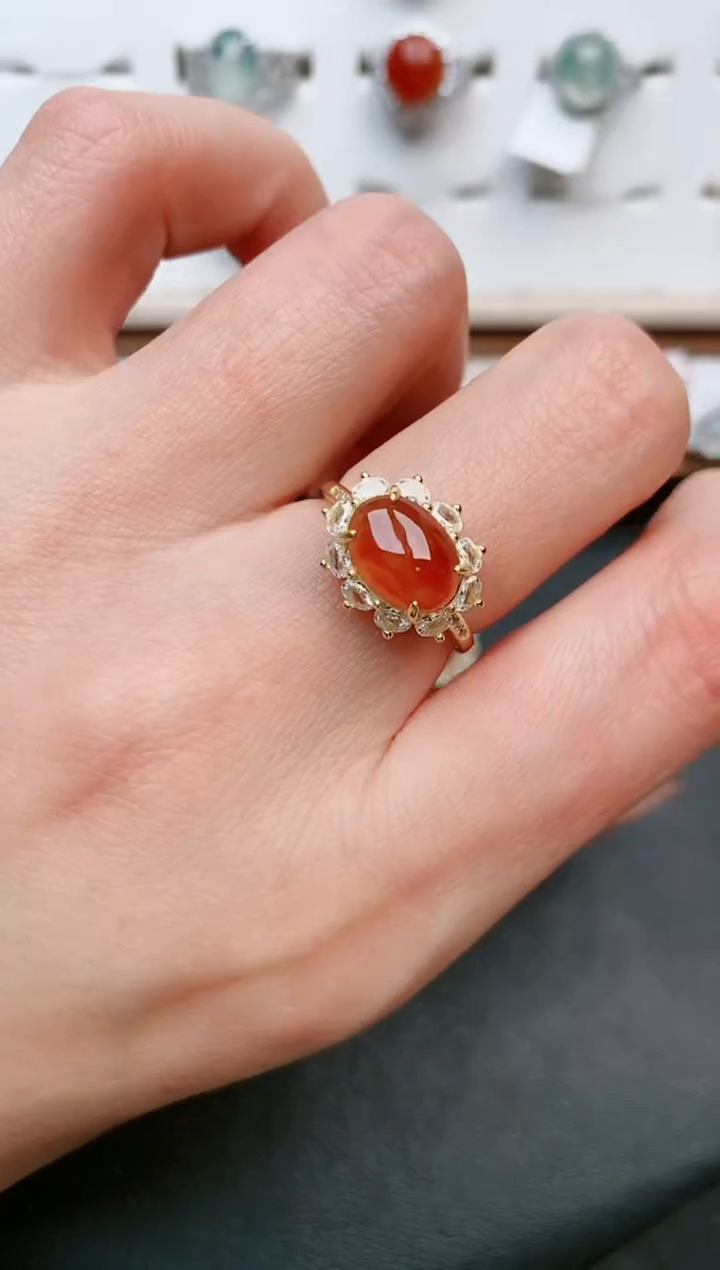 【闪购商品】翡翠戒指银S925镶嵌....