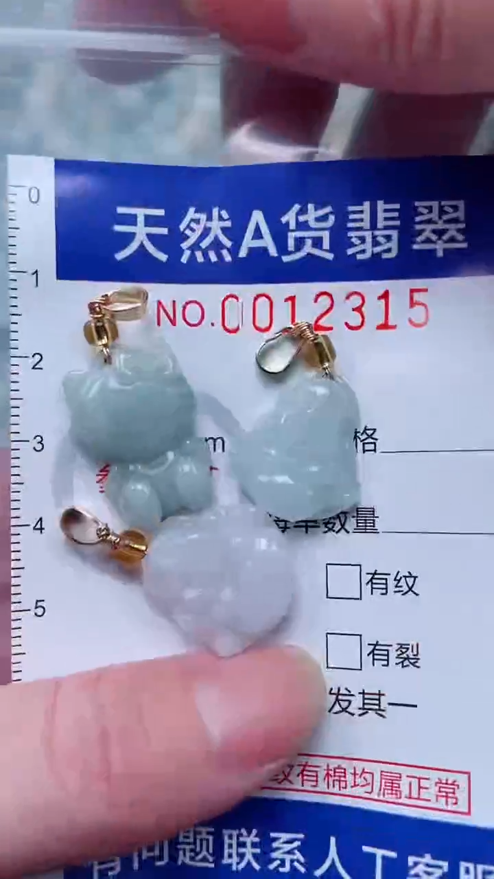 翡翠未镶嵌吊坠(不含链)1