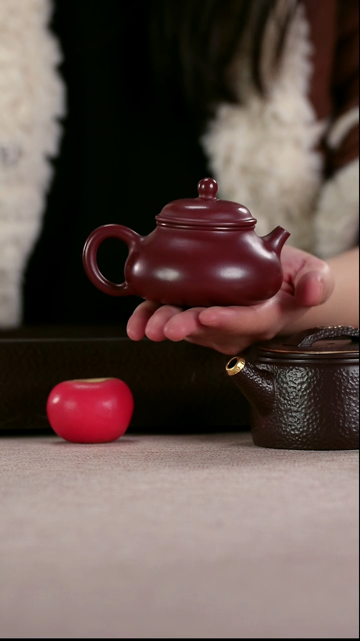 茶壶紫砂纯料龙血砂精工小容天