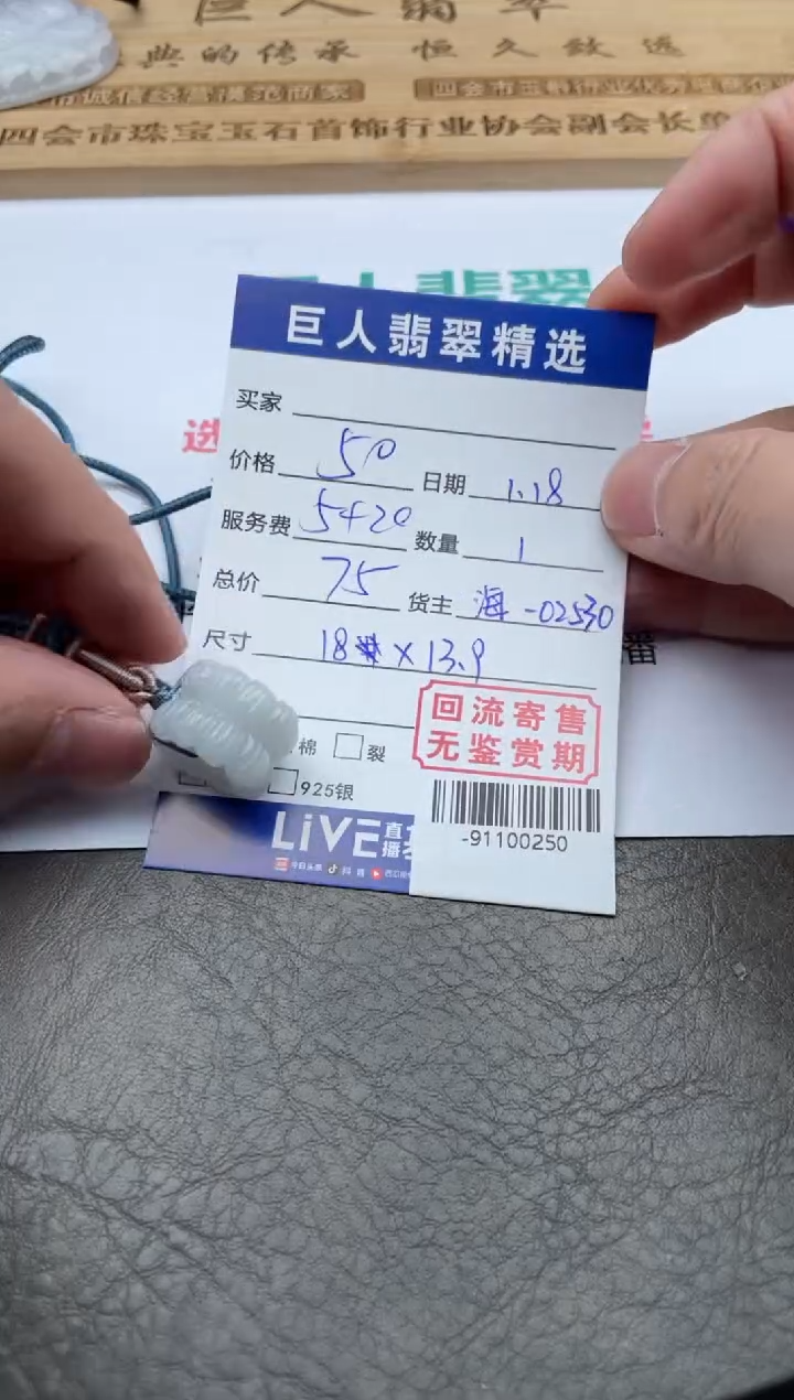 【闪购商品】翡翠颈饰未镶嵌多人-91100250