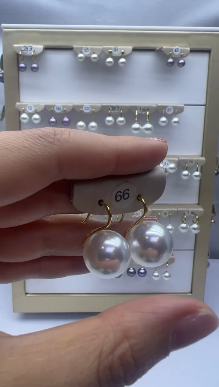 【闪购商品】淡水珍珠耳饰18K金镶嵌66