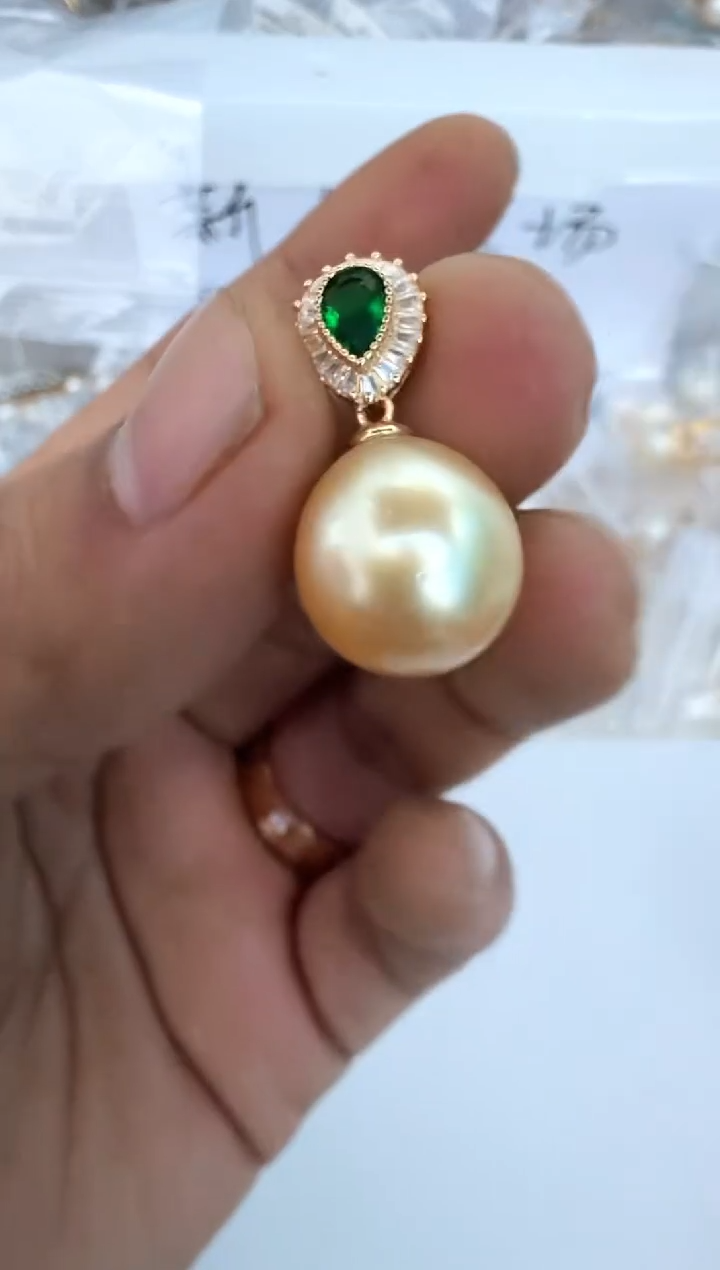 【闪购商品】海水珍珠颈饰银S925镶嵌吊坠