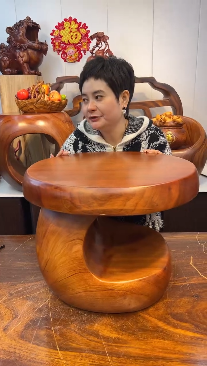 【闪购商品】香樟木实木创意边几