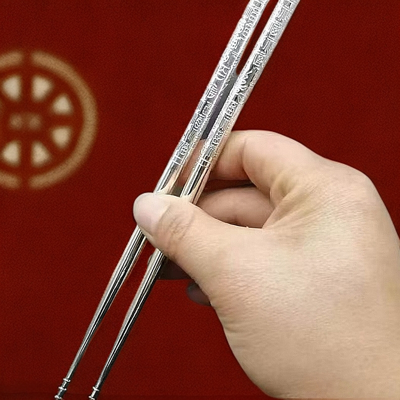 【新人福利】百福实心筷子高档防滑精致防霉送礼自用有面子公筷